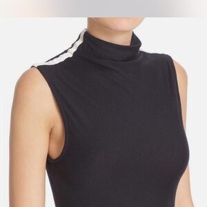 rag & bone Black Sleeveless Dress with White Trim